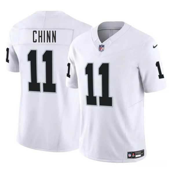 Men & Women & Youth Las Vegas Raiders #11 Jeremy Chinn White 2025 F.U.S.E. Vapor Stitched Jersey